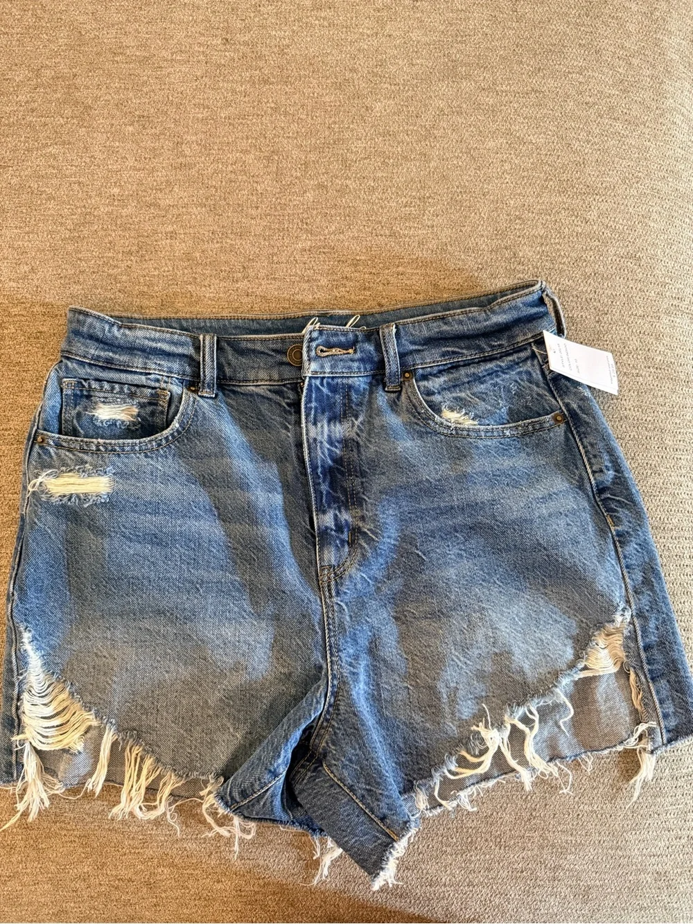 Stylish cutoff denim shorts